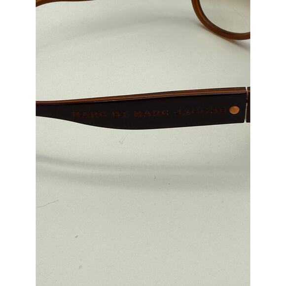 Marc Jacobs The Geometric Navigator - Gold & Brown Tortoise Tips Marc by Marc Jacobs Dark Brown Navigator Goggle Chic Sunglasses w/ Case OUY902